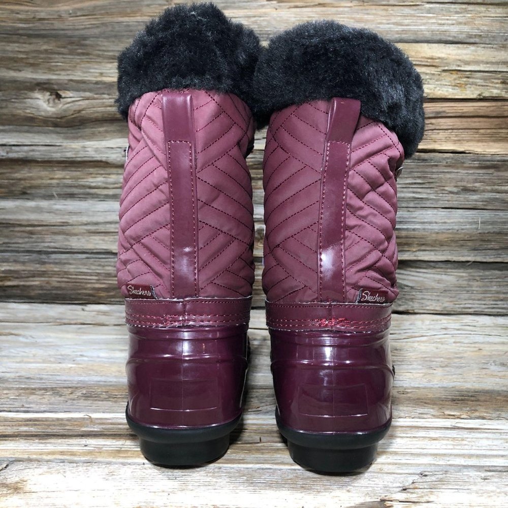NEW Skechers 48893 Hampshire Mid Purple Boots 8 - Picture 5 of 11